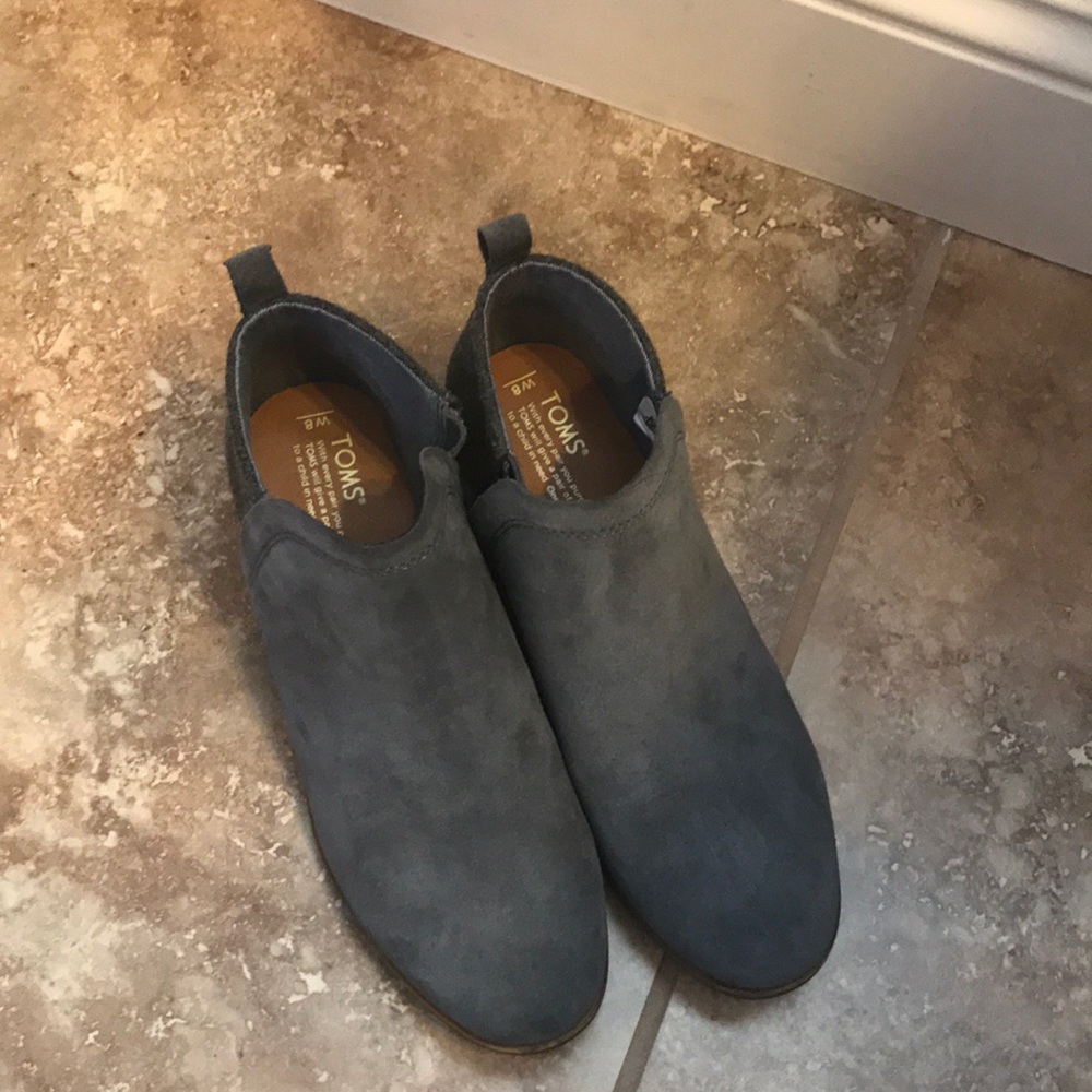 Gray TOMS Booties